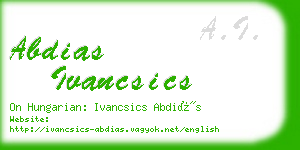 abdias ivancsics business card